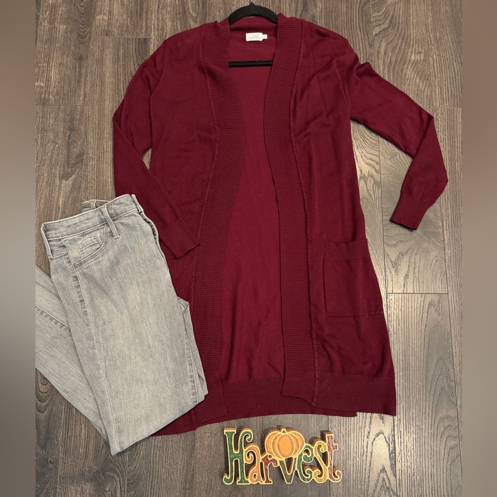 🆕 Women's Fall 🍁 Wine Cardigan